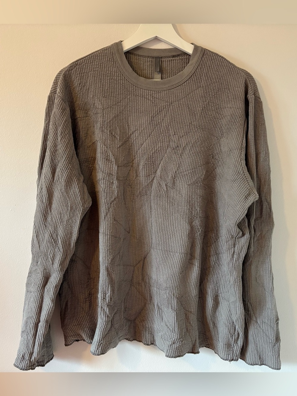 SKIMS Waffle Mens Long Sleeve Top XS